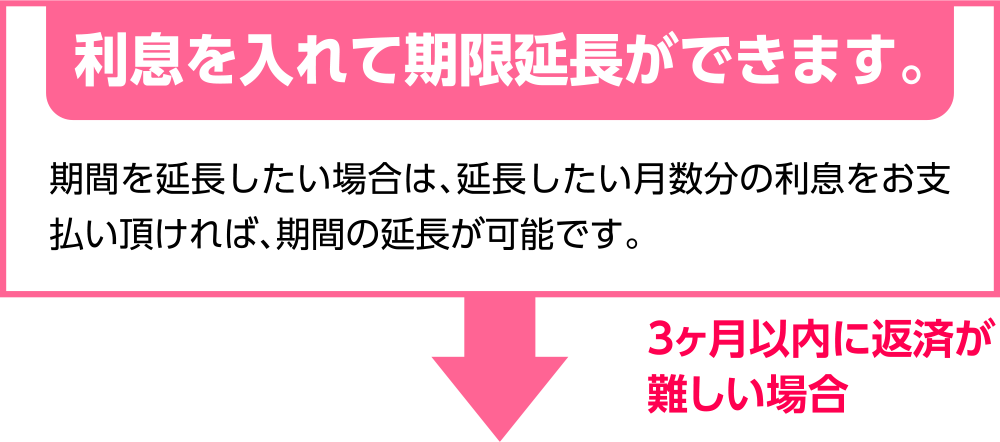 利息を入れて期限延長ができます