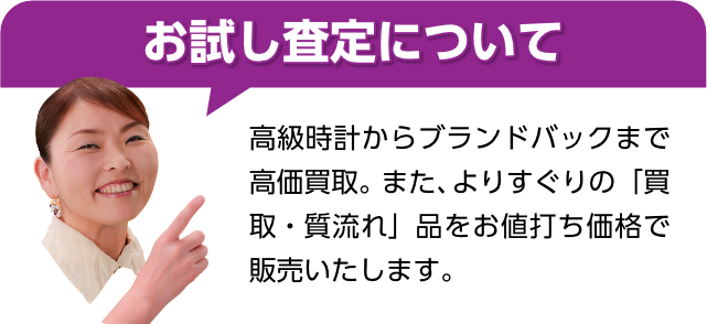 お試し査定について